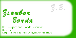 zsombor borda business card